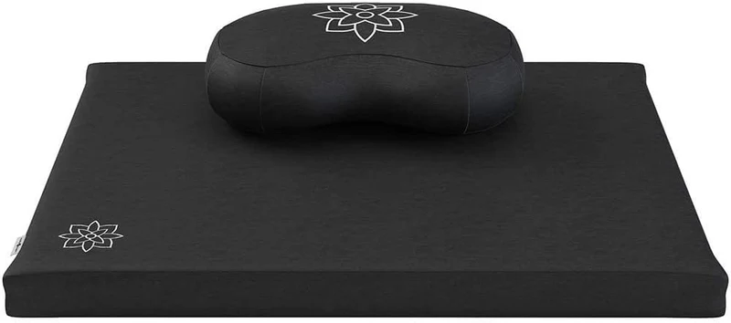 Mindful & Modern Meditation Cushion & Zabuton Meditation Mat Bundle
