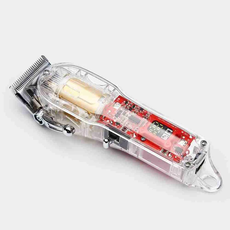 Máquina corta pelo Almalux® eléctrica recargable - máquina de corte de cabello con cubierta transparente - recortadora de pelo y barba - afeitadora USB