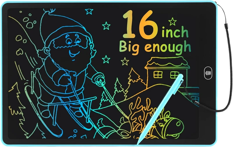 16 LCD Writing Tablet Colorful Drawing Board Toy Gifts for Kids 3 4 5 6 7 8+