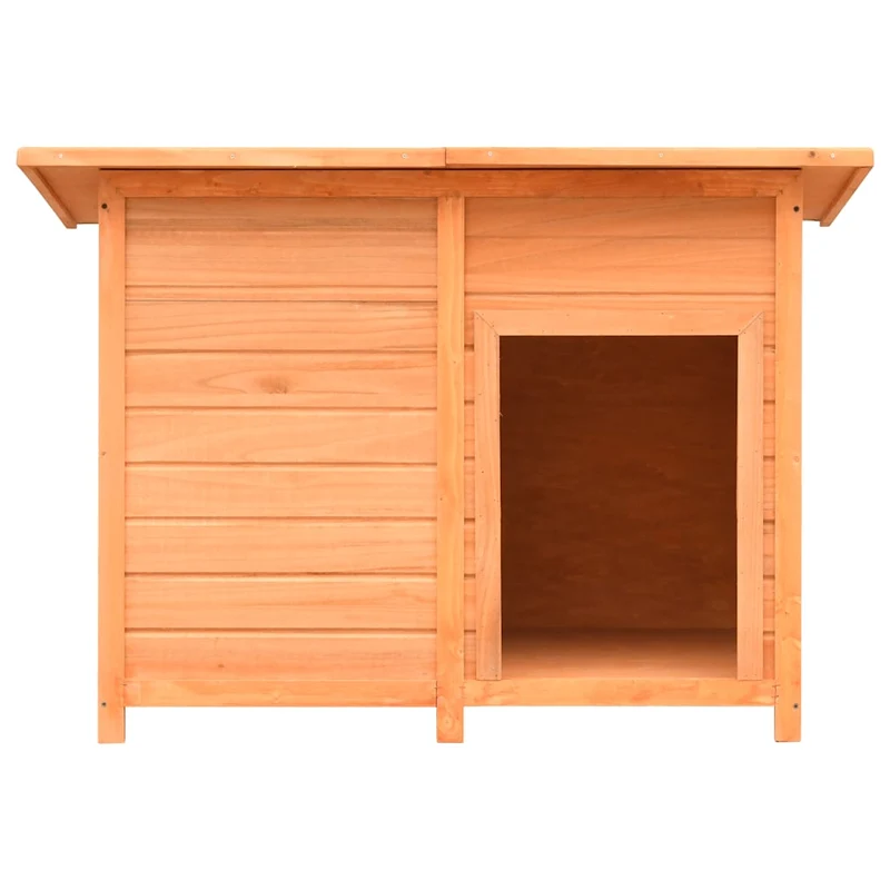 Caseta Para Perros Madera Maciza Pino Y Abeto 120x77x86 Cm