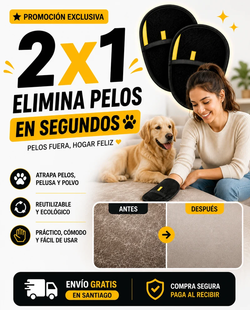 Guante Electrostático Quita Pelos