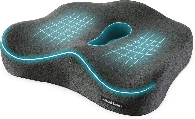 Orthopedic Seat Cushion Pillow For Sciatica Prostate Tailbone Hemorrhoid Chair