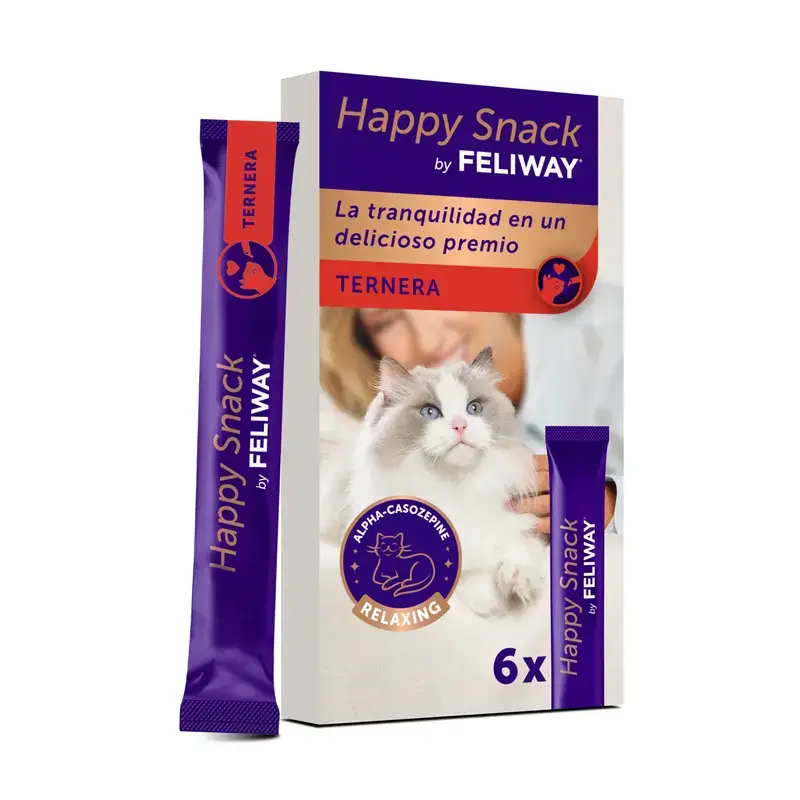 Feliway Happy Snack Ternera, 6 Sobres