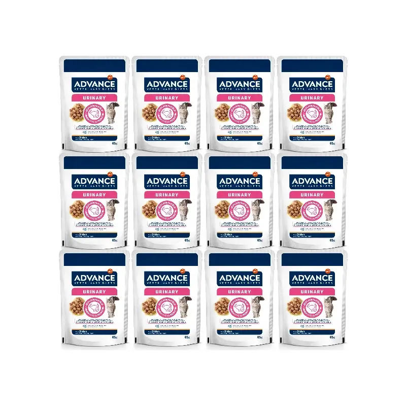 Advance Comida Húmida Urinary para Gatos, Embalagem Individual, 12 x 85 gr