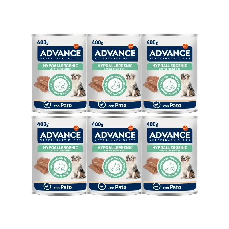 Advance Comida Húmida para Cães, com Pato, Embalagem Individual, 6 x 400 gr