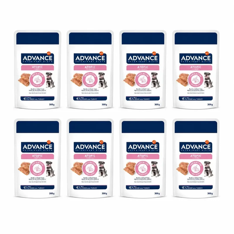 Advance Comida Húmida Support Skin para Cães Mini, Porção Individual, 8 x 150 g