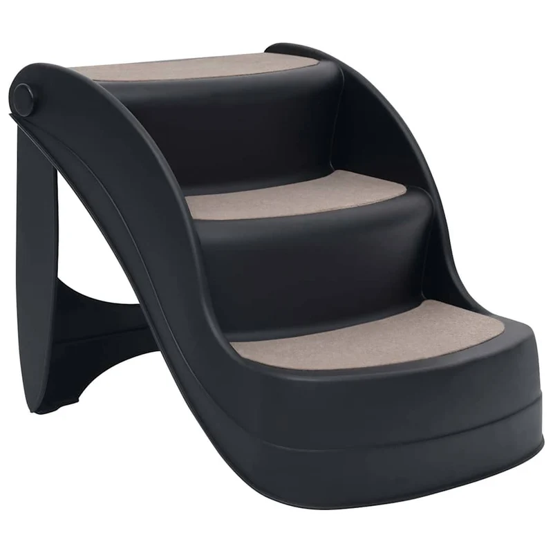 Escalera Para Perros Plegable De 3 Peldaños Negra