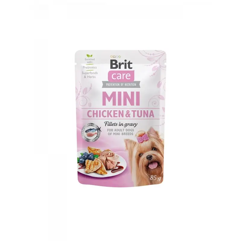 Brit Care Dog Mini Pollo Atún Pouch 24x85 gramos