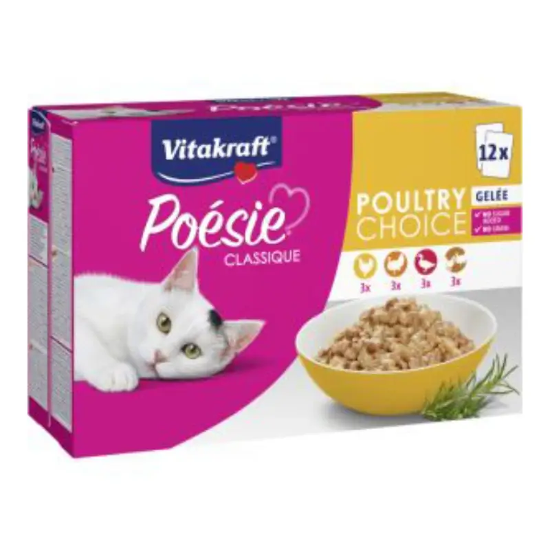 Vitakraft Poesie Classique Ave Gelatina 12x85 gramos