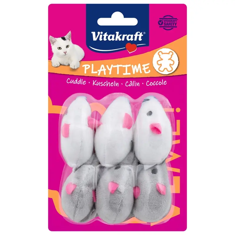 Vitakraft Ratones Felpa Gatos For You, 1 unidad