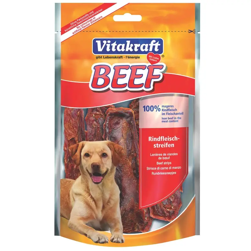 Vitakraft Snack Tiras Vacuno 10x80 gramos