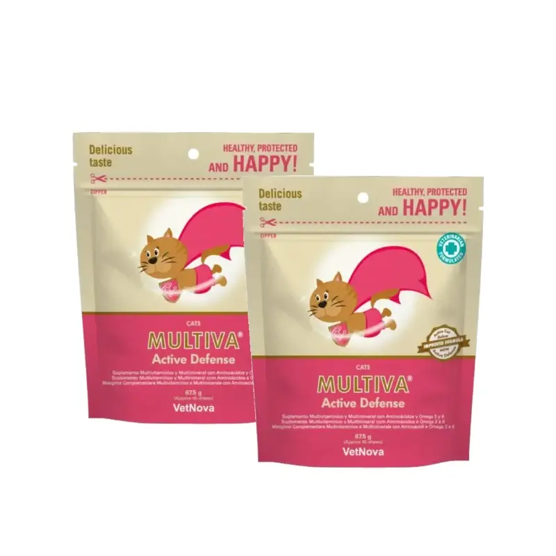 Vetnova Multiva Active Defense gatos 45 chews, pack 2