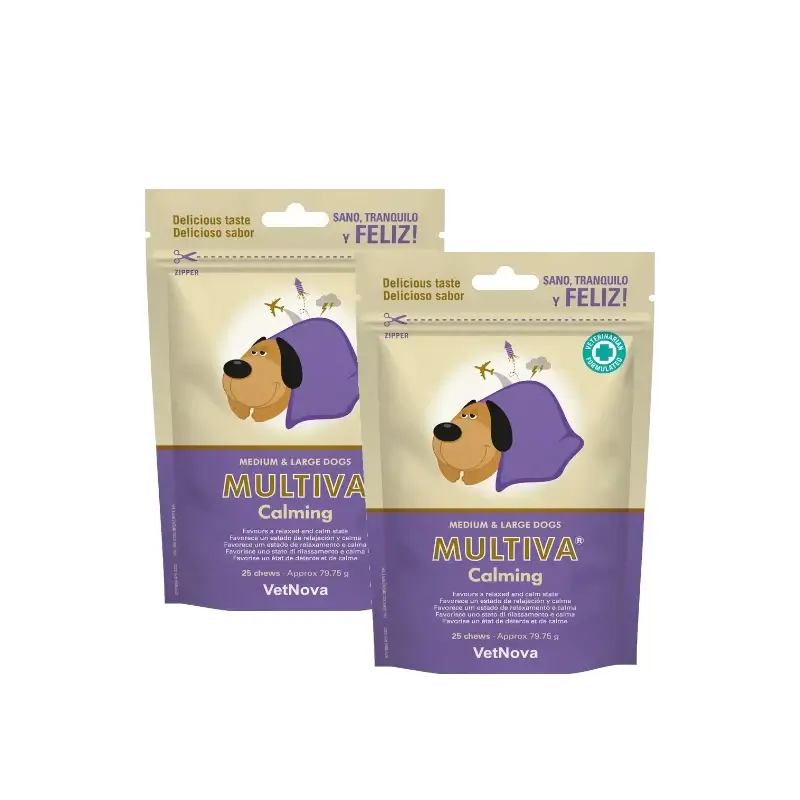 Vetnova Multiva Calming perros medianos y grandes 25 chews, pack 2