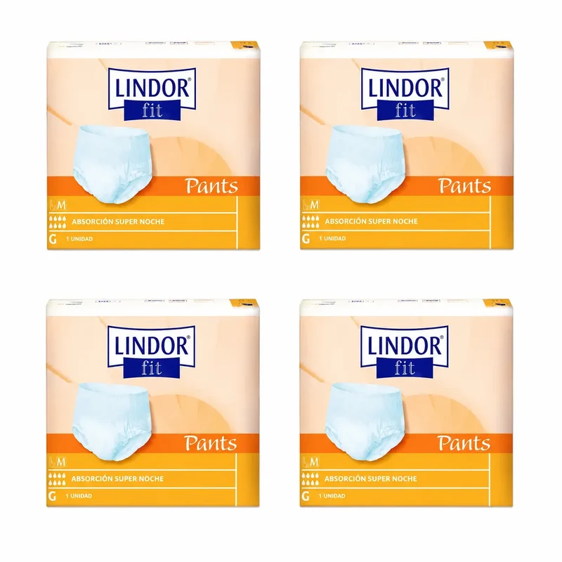 Fraldas Lindor Fit Pants Super Noite, Tamanho M, 80 unidades, embalagem de 4