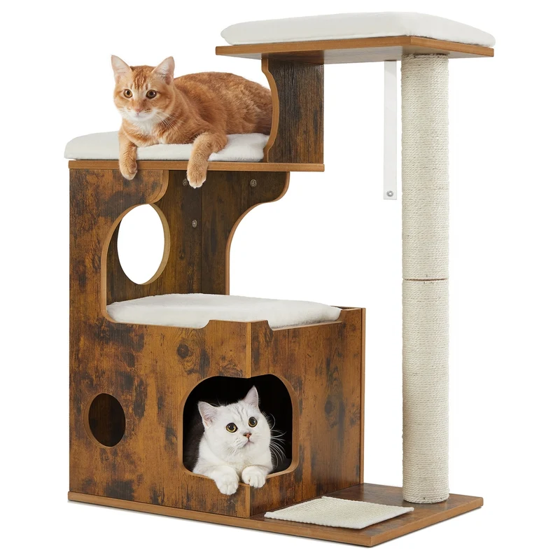 Albero per Gatti con 3 Lettini