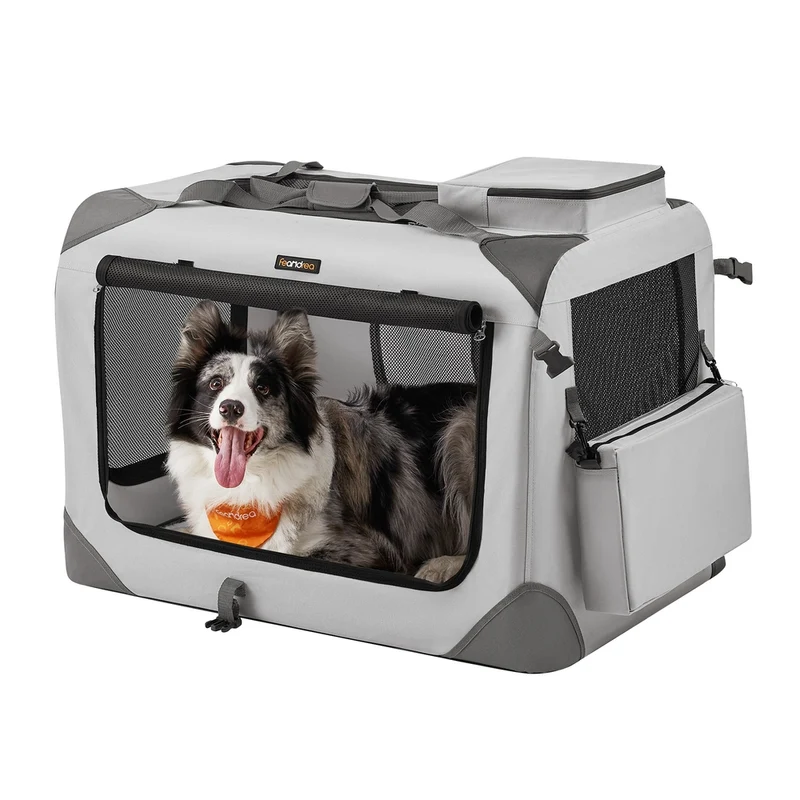 Trasportino per Cani Animali Gabbia Pieghevole Traspirante Portatile