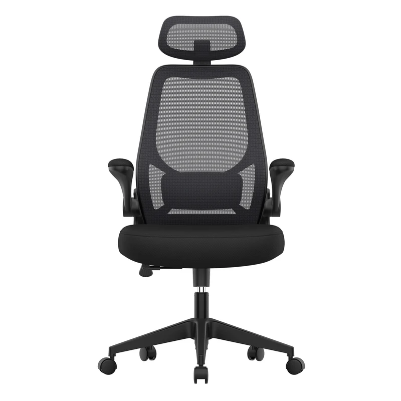 Silla de Oficina con Reposabrazos Ajustables Negro