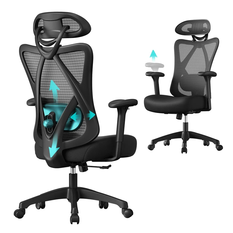 Silla de Oficina de Malla Negro