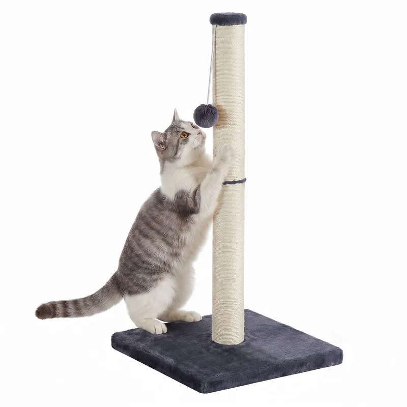 Tiragraffi per gatti con colonna in sisal naturale