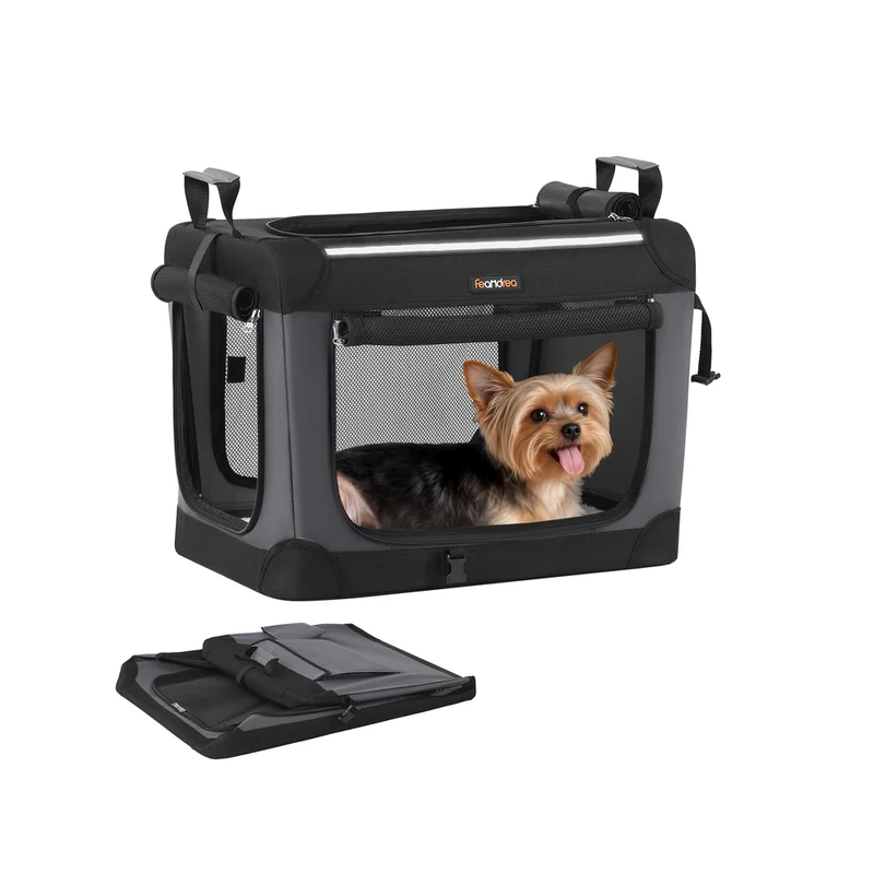 Transportín plegable para perros pequeños de tela Oxford