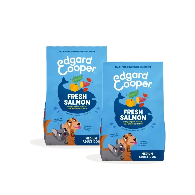 Edgard & Cooper Dog Food for Medium-Sized Adult Dogs – Salmon, Pack of 2 x 2.5 kg