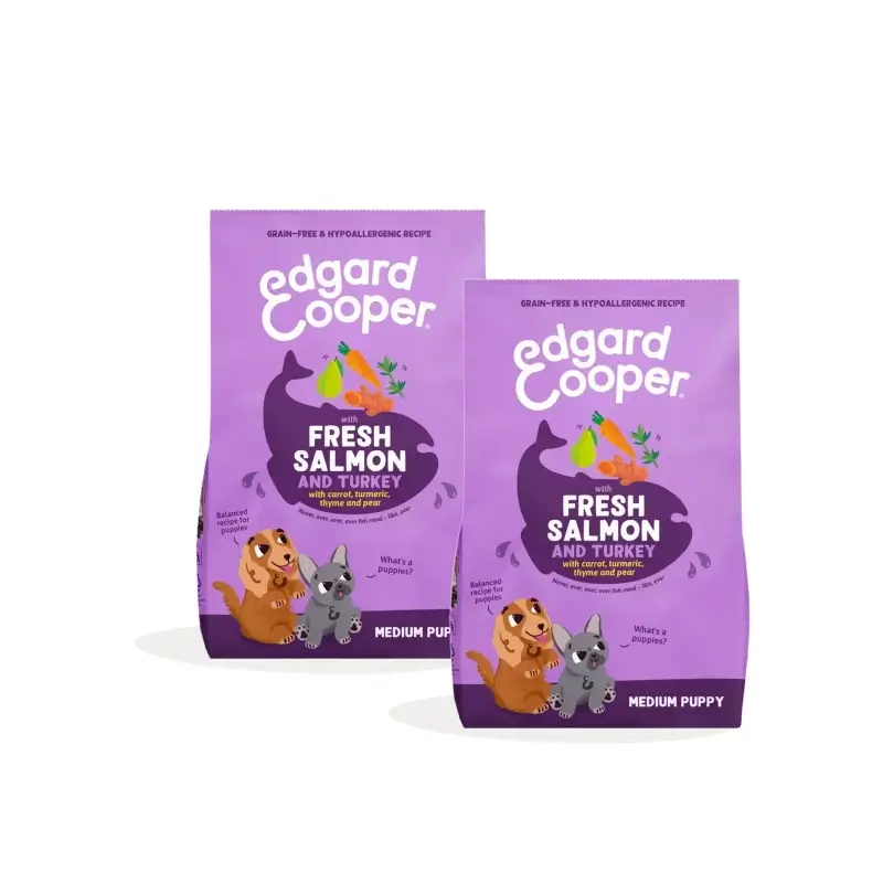 Edgard & Cooper Medium Puppy Food – Salmon and Turkey, Pack of 2 x 2.5 kg