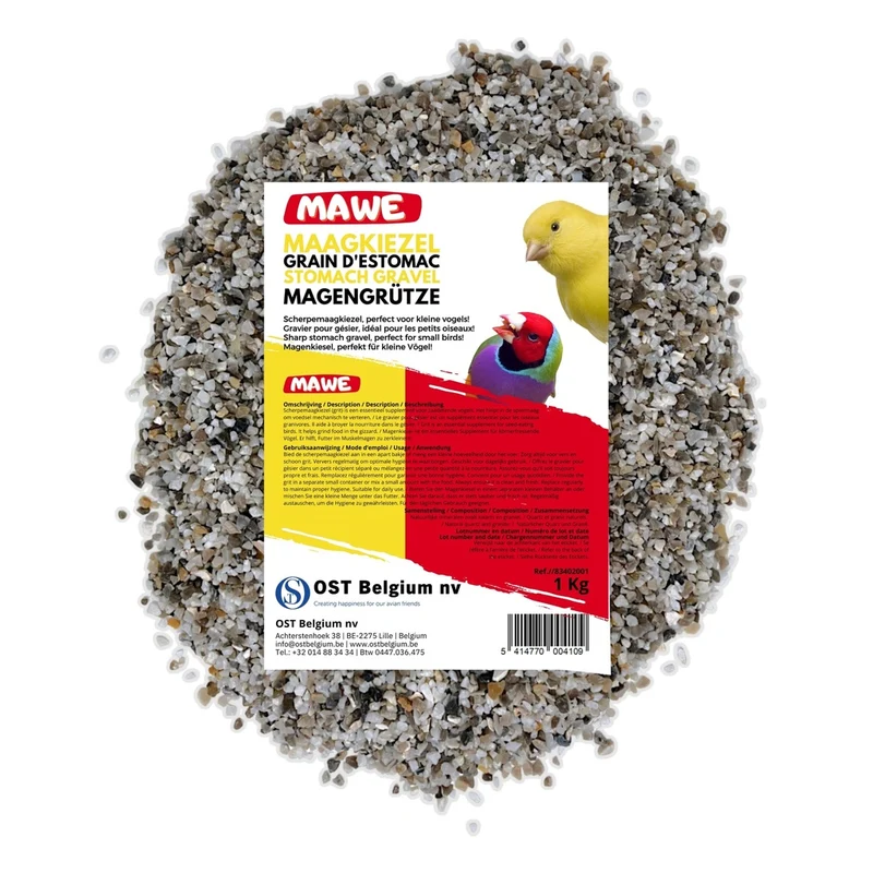 Arena estomacal afilada para pájaros pequeños 1 kg