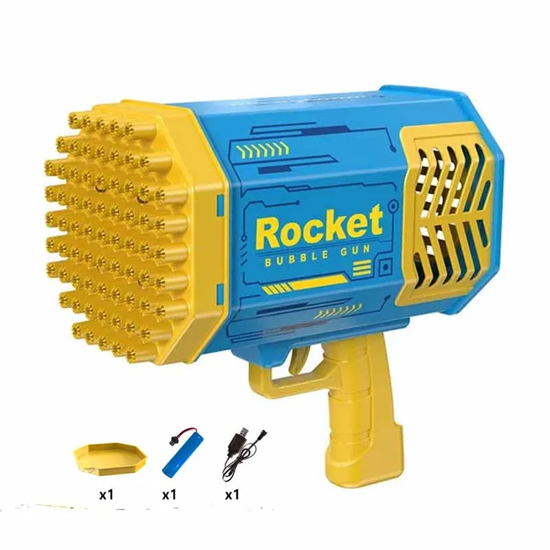 Burbujero Bazooka con 69 Disparadores y Luces Led