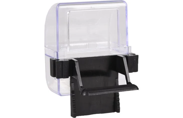 Comedero para canarios con escalón negro 8x4.5x6.5cm