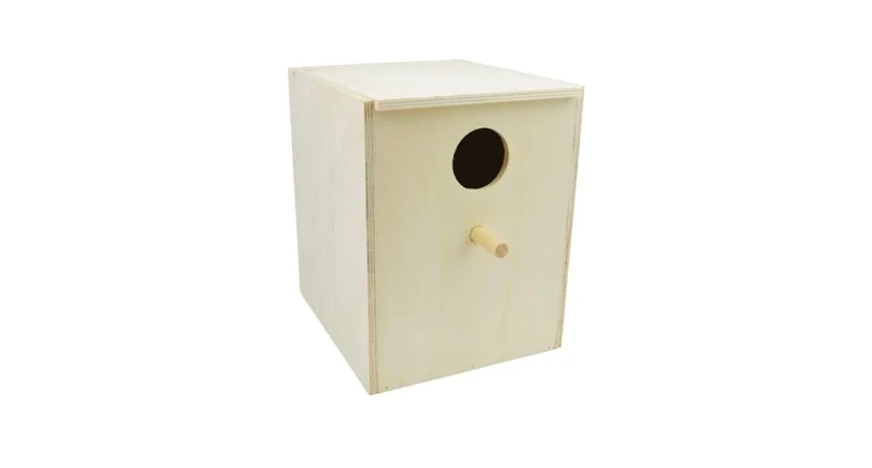 Caja nido vertical para loros machos, 35.5 x 30 x 24 cm