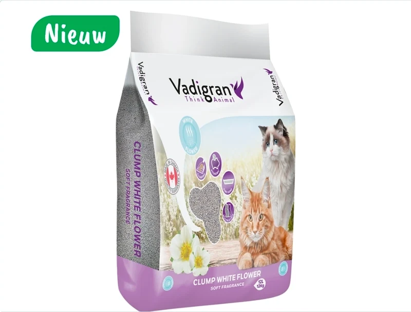 NUEVA Arena para Gatos Bentonita Flor Blanca 12 kg-12L