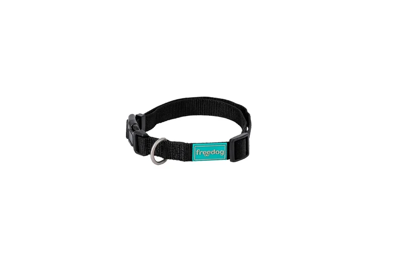 Freedog Basic Black Nylon Collar, 10 mm, 20/35 cm