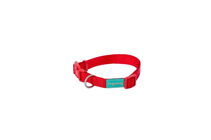 Freedog Basic Red Nylon Collar, 10 mm, 20/35 cm