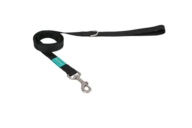 Freedog Basic Black Nylon Lead, 15 mm, 120 cm