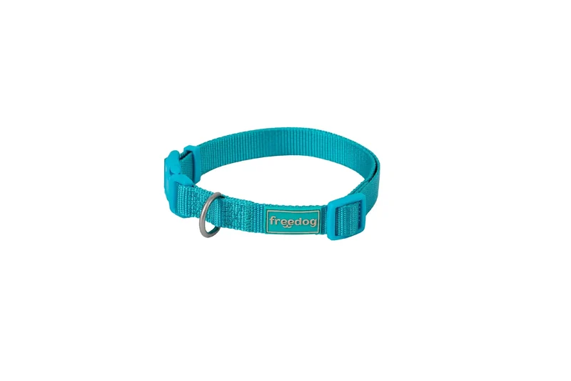 Freedog Basic Turquoise Nylon Collar, 20 mm, 35/60 cm