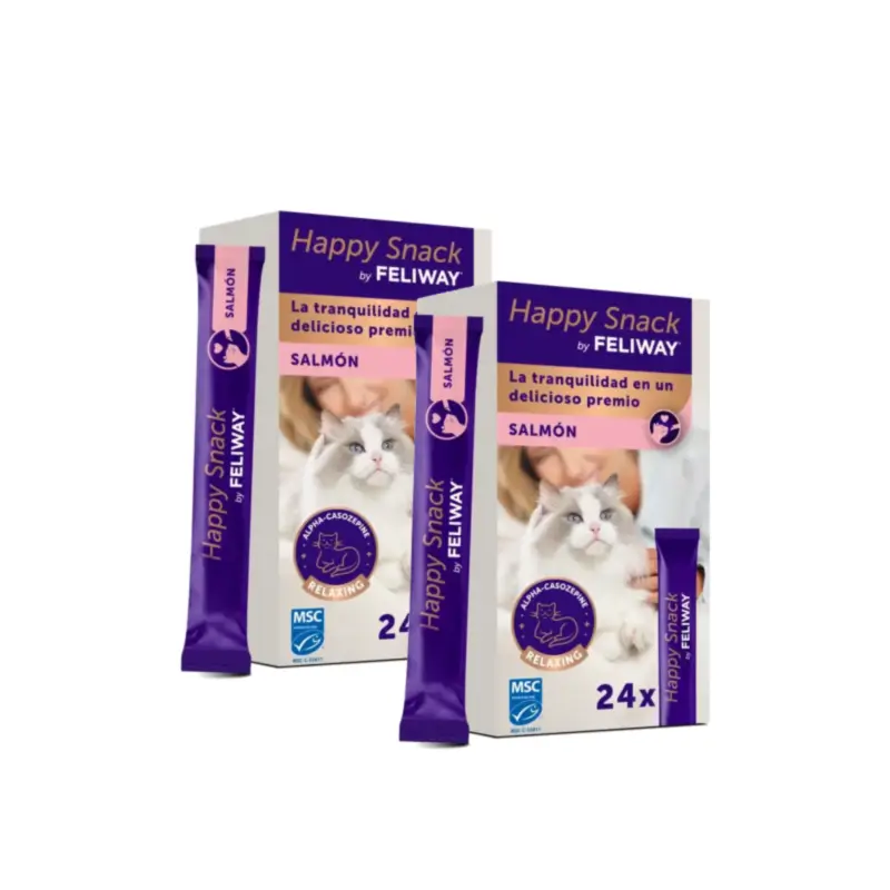 Feliway Happy Snack – Salmon Flavour, Pack of 2 x 24 sachets