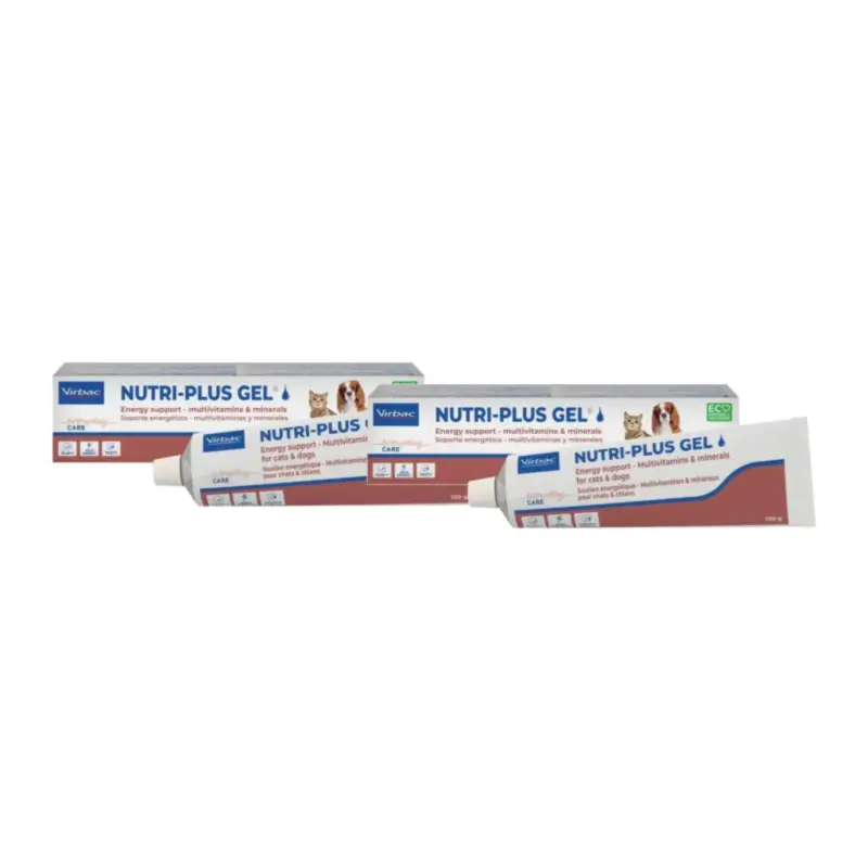 Virbac Nutriplus Gel Pack 2 x 120 g, Supplement for Dogs and Cats