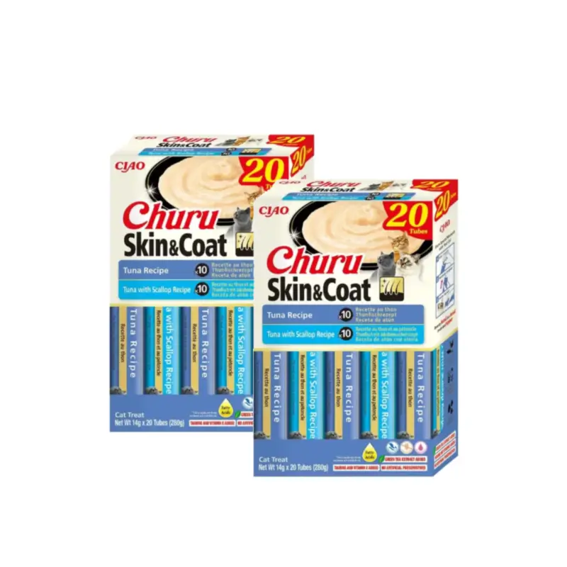 Churu Cat Skin&Coat Tuna Flavours, Pack of 2 x 20 units
