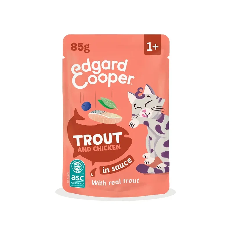 Edgard & Cooper Trout & Chicken in Gravy for Adult Dogs, 12 x 85 g
