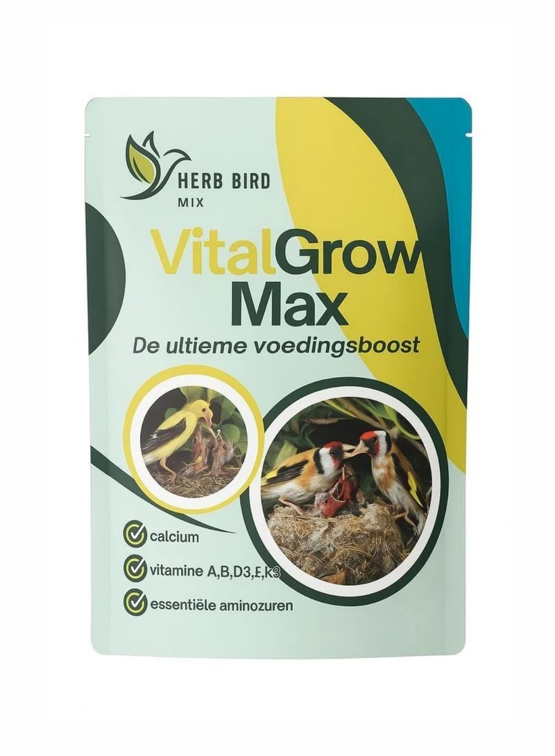 VitalGrow Max 500 gramos - Calcio, vitaminas y aminoácidos esenciales - Mezcla de hierbas para aves