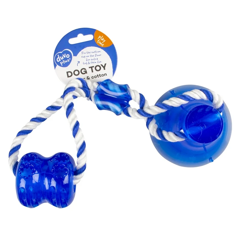 Juguete Tug 'n Chew con ventosa Azul
