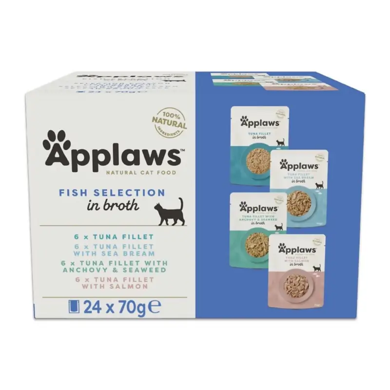 Applaws Cat ‘Selection’ Fish Broth, 24 x 70 g