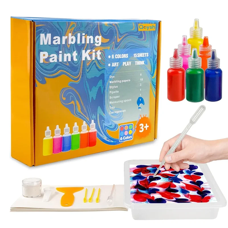 Kit Creativo De Pintura Tipo Mármol Para Artes Y Manualidad
