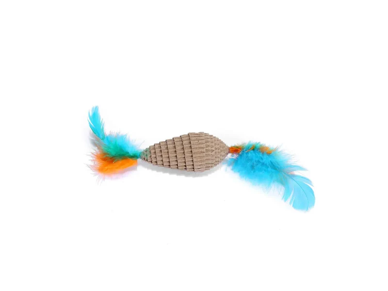 Freedog Kraft Pineapple Scratching Post with Feather, 15 x 3.5 cm