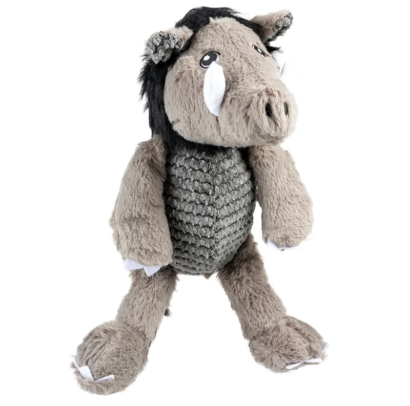 Peluche panza de jabalí gris/negro 35x12x13cm