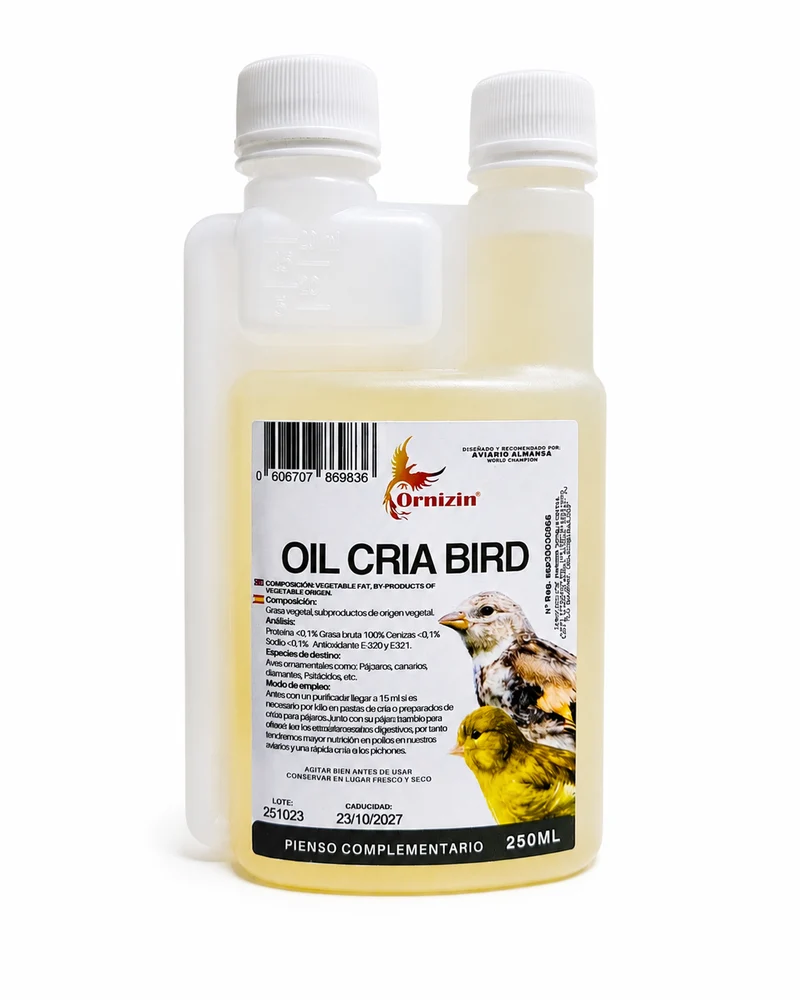 Aceite para la salud - Aceite Cría Bird 250ml - Aceite para cría - Ornizin
