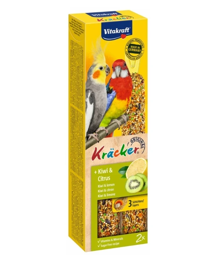 Vitakraft Cockatiel Kracker Kiwi - Cítricos 2 piezas