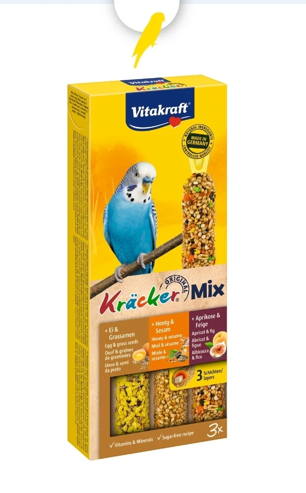 Vitakraft Kräcker Mix huevo periquito/albaricoque/miel 3 piezas