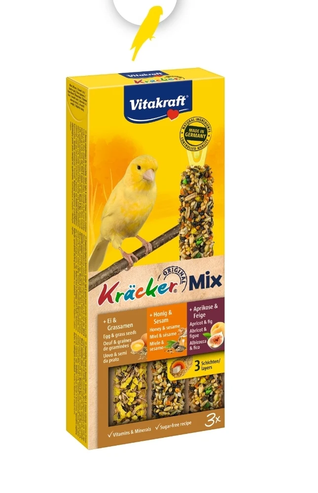 Vitakraft Kräcker Mix huevo de canario/albaricoque/miel 3 piezas