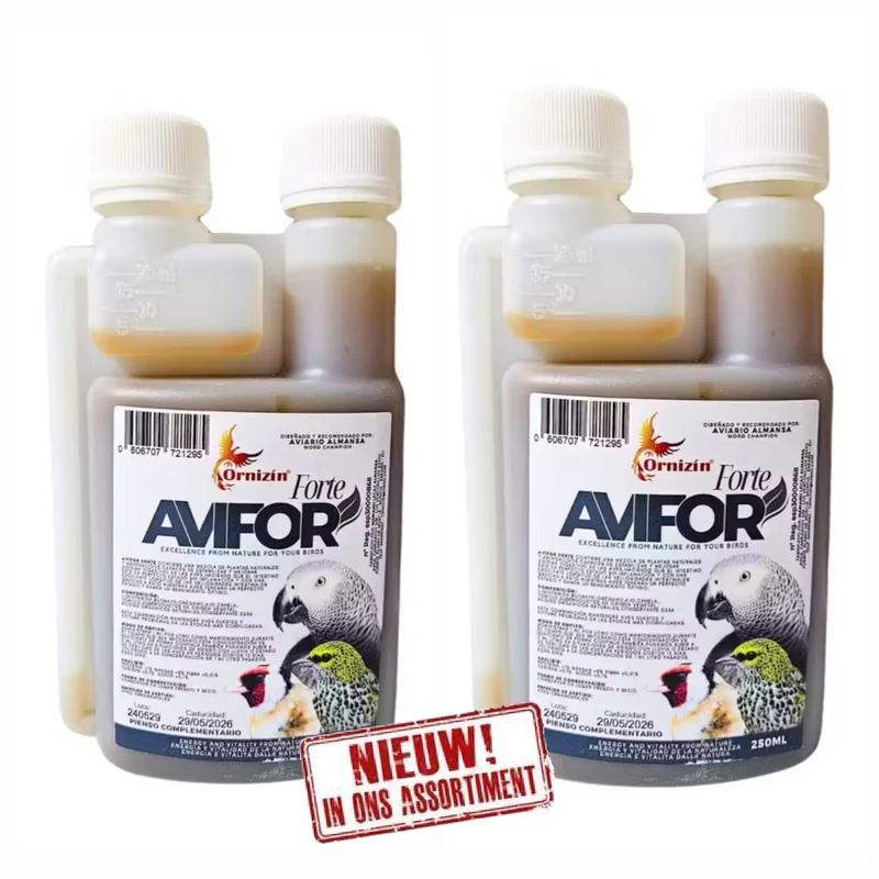 Avifor Forte 500 ml (2 x 250 ml) - Ornizin - Para todos los pájaros y palomas - Apto para 500 l de agua